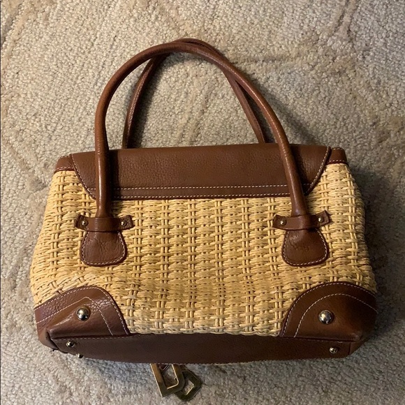 DOLCE & GABBANA D Ring Leather and Raffia Bag - Picture 4 of 10